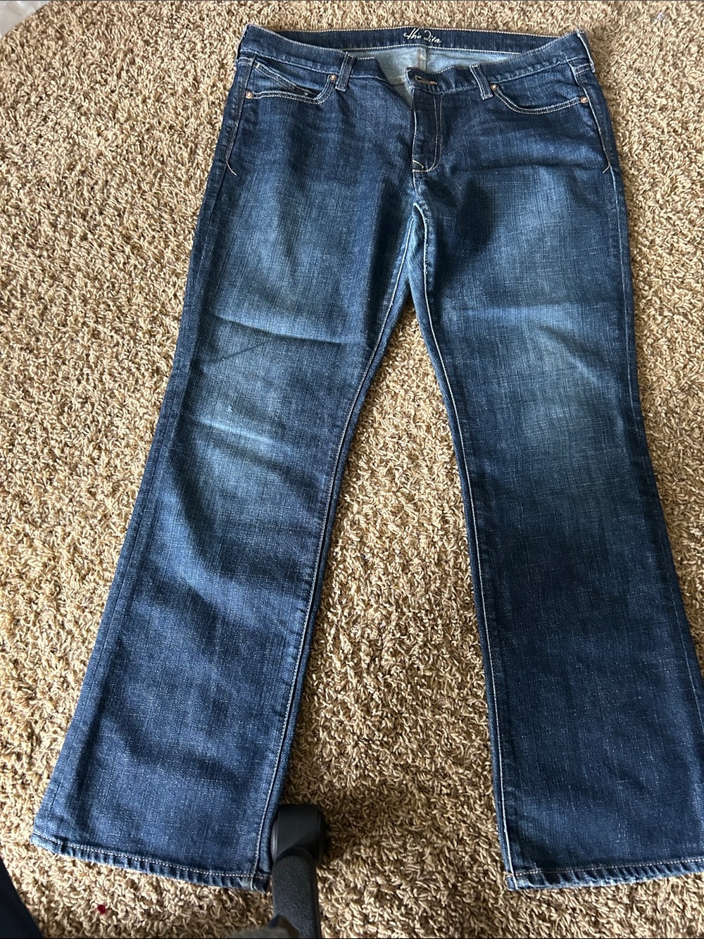 Dark Blue Bootcut Jeans with Comfortable Stretch